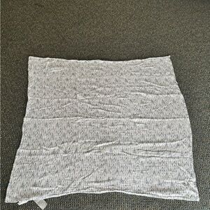 White and blue baby blanket